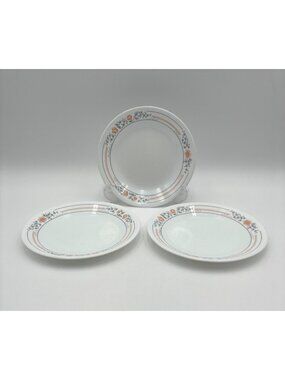Vtg Corelle Set of 3 Apricot Grove Bread and Butter Plates  6.75 in